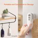 Rechargeable Mini Bag Sealer with Cutter and Magnet, Portable Heat Sealer for Plastic Bags and Snacks, White