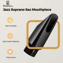 ROWELL Jazz Soprano Saxophone Mouthpiece Professional Sax Mouthpiece Warm Bright Tone for Students & Pros,Ideal for Modern Jazz, Pop, Funk Music