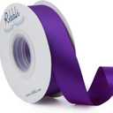 Ribbli Purple Double Faced Satin Ribbon,1 x Continuous 25 Yards,Use for Craft Bows Bouquet, Gift Wrapping, Wedding Decoration, Floral Arrangement