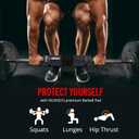 Barbell Pad Squat Pad for Lunges and Squats - Hip Thrust Pad for Standard and Olympic Bars - Provides Cushion to Neck and Shoulders While Training (Black)