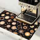 Dish Drying Mat Large Coffee Mat Absorbent Drying Mat for Kitchen Counter Coffee Bar Accessories 32"x 17"