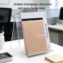 Clear Acrylic Book Stand 8.5 x 11 Inch Display Holder for Cookbook, Tablet, Magazine, Photo, Plate Transparent Easel for Home, Kitchen, Office (2 Pack)