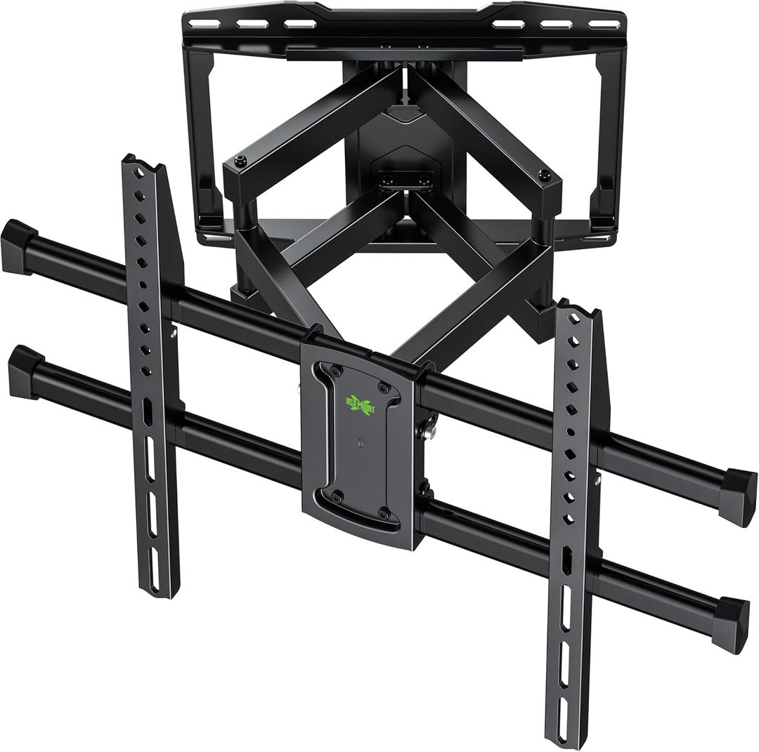 USX Mount Full Motion TV Wall Mount for 37-82 Inch TVs, Swivel and Tilt Wall Mount TV Barcket with Extension, Max VESA 600x400mm & 16" Wood StudsFit Most 55 65 70 75 80 inch TVs