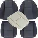Priprilod 5PCS Replacement Cloth Seat Covers Compatible with Chevy Silverado GMC Sierra Yukon 1500 2500HD 3500HD 2007-2014 - Driver & Passenger Bottom & Top Lean Back Cover with Foam Cushion