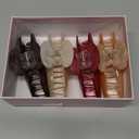 4Pcs Large Acrylic Hair Claw Clips - Strong Hold Thick Hair Banana Barrettes for Women Girls (Hair Clips, Banana (Coffee+Red+Beige+Champagne)