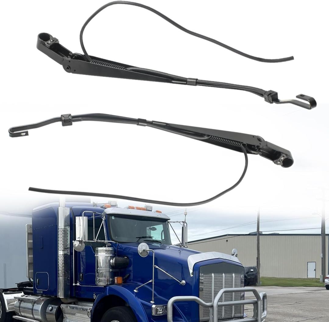 602-5403 1 Pair Front Windshield Wiper Arm Compatible With 2006-2012 Kenworth T600 T600A T660 T800 Front Driver Passenger Side Windshield Wiper Arm Set Replaces 602-5404 S-21688 HLK7009