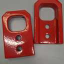 Front Tow Hooks Compatible with Toyota Tacoma 2024-2026 4Runner 2025-2026, Red Left and Right