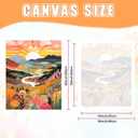 Ycydilirab 2 Pack Landscape Adult Paint by Number Kits on Canvas(with Gifts Box)-Painting by Numbers Landscape,Paint by Number Canvas for Adults Perfect for Gifts Home Wall Decor(40x50cm)