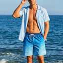 zeetoo Mens Swim Trunks with Compression Liner 5.5" Inseam Quick Dry Swim Shorts (XL)