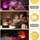 WLHONG Dinosaur Monster Night Light for Kid, Cute Color Changing Silicone Baby Night Light with Touch Sensor, Portable Rechargeable LED Bedside Nursery Lamp for Toddlers Room, Monster Gift Boys Girls
