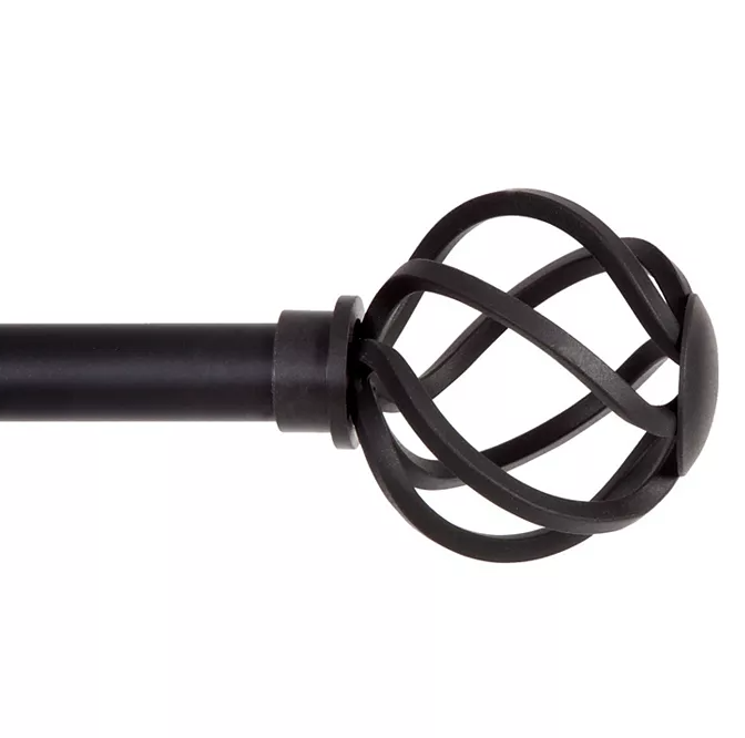 Kenney 5/8” Diameter Cage Standard Decorative Adjustable Curtain Rod Set