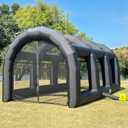 OZIS Inflatable Batting Cage for Baseball with Blower,Durable Inflatable Tennis Tent Baseball Softball Court Training Equipment Batting & Pitching Cage for Indoor/Outdoor Backyard Plays(Black)