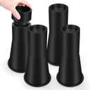 Bed Risers, 11.4 Inch Round Furniture Riser Adjustable Heavy Duty Raise Blocks for Bed Couch Table Desk - Supports up to 6,000 lb (Black,4 Pack)