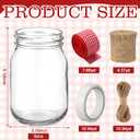 9 Sets 13 Pcs Picnic Party Centerpieces for Table Mason Jar Table Centerpieces with Red and White Gingham Ribbon Burlap for Picnic Pizza Farmhouse Wedding Birthday Party BBQ Baby Shower Decor