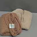 Yoofoss Hooded Baby Towels for Newborn 2 Pack 100% Muslin Organic Cotton Baby Bath Towel with Hood for Babies, Infant, Toddler and Kids, 32x32Inch, Soft and Absorbent Newborn Essential, Beige&Coffee