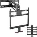 Fireplace Pull Down TV Mount Over Fireplace with Height Adjust for Most 43" - 80" TVs, Max VESA 600x400mm, up to 80lbs, Above Fireplaces TV Mount Heavy Duty Full Motion Mounts Swivel,Tilting,Leveing