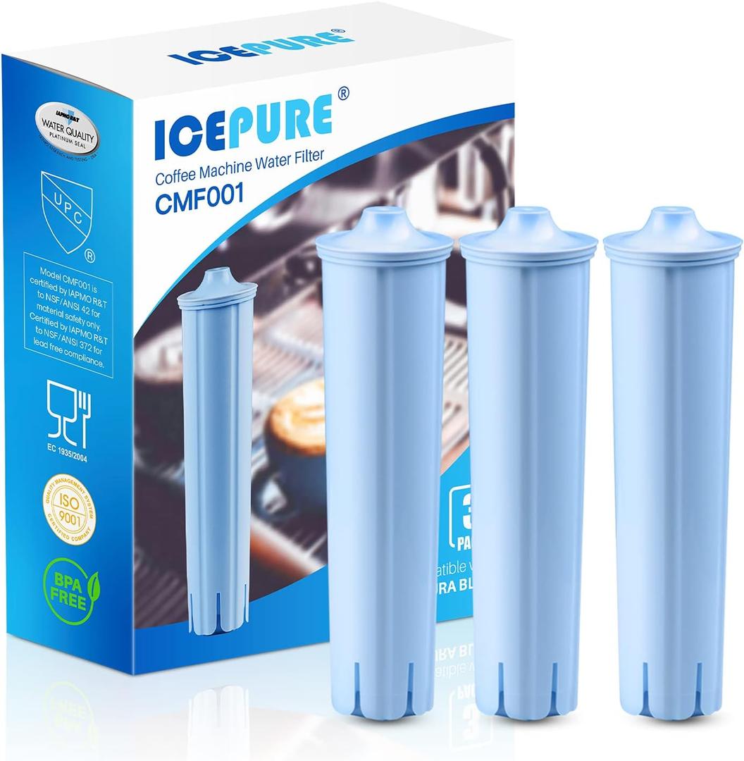 ICEPURE Jura Clearyl Blue, Compatible Coffee Machines Water Filter Cartridge - Replaces Jura Blue Filters, pack of 3