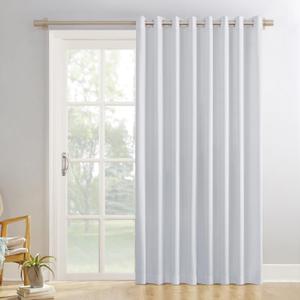 Sun Zero Easton Extra-Wide Blackout Grommet Sliding Patio Door Curtain Panel (84"W x 100"L (Pack of 1), Dove White)