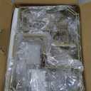 HapiRm Corner Shower Caddy Organizer - Shower Organizer Corner with Soap Holder, Toothbrush Holder and 4 Hooks, Rustproof Bathroom Shelf Tension Pole Available for 27.6 to 108.3 Inch - Black