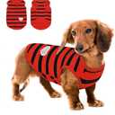 Queenmore Medium Dog Shirt,Soft Breathable Dog Shirt for Dogs Cats Boy Girl,Pet Clothes for All Season,Breathable Lightweight Pet Tshirt for Frenchie, Dachshund, Yorkie (Red-vest, Medium)