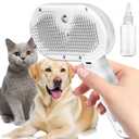 Pet Steam Brush, Shower Bath Brush, Grooming Water Brushes for Long & Short Haired Pets, Cat Steam Brush, Dog Brush for Shedding, Mist Spray Hair Removal Comb(White-Excluding Waterless Shampoo)