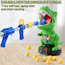 Dinosaur Shooting Toys for Kids 3-5 Years, Movable Target Shooting Games with 2 Air Pump Launcher, Interactive Competition Game Gift for Boys and Girls Ages 3 4 5 6 7 8 Years Old