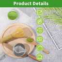 Matcha Whisk Tools Set, PP Resin Matcha Stirrer Green Tea Powder Preparation Prepare Japanese Tea, Includes 1 Whisk & 1 Sifter & 1 Spoon (Yellow)