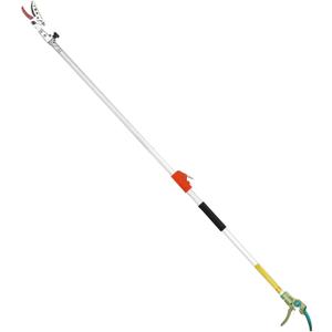 Extendable Tree Cutter, 3.67-5.45 FT Telescopic Pole Pruner, Lightweight Aluminum Handle, Teflon-Coated Blade, Cuts Up to 1 Inch, Ideal for Fruit Picking & Tree Branch Cutting | LFX101