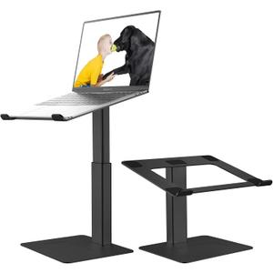 Laptop Stand for Desk, Ergonomic Aluminum Laptop Stand Adjustable Height from 7-15", Sitting and Standing Laptop Riser for 10-17" Notebook