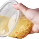 FULING [50 Set - 16 oz. Plastic Deli Disposable Food Storage Containers With Airtight Lids