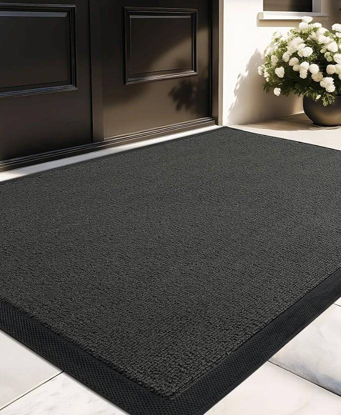 Color&Geometry Extra Large Outdoor Mat for Front Door Entrance Outside Home Entryway Entry Waterproof Patio Heavy Duty Doormat Welcome Matt - 48"x72" Grey