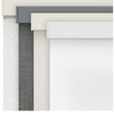 AOSKY Linen Roller Blinds Shades for Indoor Windows Pull Down Cordless Blackout Black Out Window Shade 23 Inch Blinds for Home White