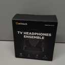 Wireless Headphones for TV Watching, TV Headphones with Transmitter Charging Base, Bluetooth V5.3, No Lip-Sync Delay, Clear Voice, Plug & Play, Comfortable, Gifts for Elderly/Seniors (Black)