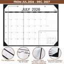 2026 Desk Calendar - Large Desk Calendar 2026, Jan. 2026 - Dec. 2026, 22" x 17", 2026 Calendar, 4 Corner Protectors, 2 Hanging Holes, Holidays, Julian Dates, TO-DO & Notes Section