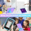 CCMAO Case for Samsung Galaxy Tab A9+ Case 11 Inch 2023 Model (SM-X210/X216/X218), Heavy Duty Shockproof Hybrid Three Layer Protective Cover, Purple+Green