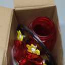 Hummingbird Feeder for Outdoors Hanging, 18 OZ Humming Birds Feeders with 6 Bee Guard Feeding Ports & Built-in Ant Moat, Easy to Clean, Durable Outdoor Garden Decor (Red 1 Pack-C)