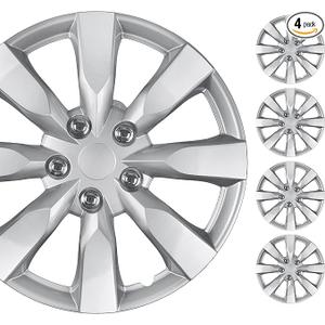 BDK 16" Silver Hub Caps KT-1042 installed on Altima Steel Wheels