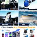 YRU True Military-Grade [360° Rotation Suction] 2026 Ultimate Car Phone Holder Mount 【90+LBS Safest Strongest & Patent Certs】 Dashboard Windshield Vent for iPhone 17 16 Pro Max Samsung, Red