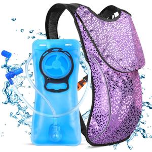 Rave Hydration Pack, Hydration Backpack with 2L Hydration Bladder, Festival Essential Water Backpack for Hiking, Running, Cycling, and Music Festivals