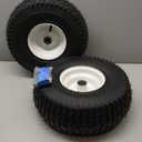 GICOOL 15x6.00-6 Rubber Lawn Mower Tire and Wheel, 2 Pcs Replacement 15x6-6nhs Riding Mowers Lawn Tire and Wheel with Bearing Bore 3/4", 3" Centered Hub