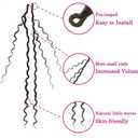 8 Packs Goddess Faux Locs Crochet Hair for Black Women, Goddess Locs Crochet Hair, Boho Style Locs, River Hair with Curly Ends (18Inch, T30#, 8Packs)