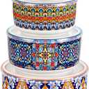 vancasso Serving Bowls with Lids Set of 4, Ceramic Nesting Mixing Bowls for Food Storage, Prep and Stackable, Dishwasher & Microwave Safe Gift Set, 60/36/20/10 OZ, Series SIMI