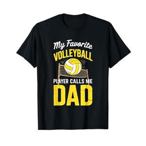 My Favorite Volleyball Player Calls Me Dad Fathers Day Shirt T-Shirt, Grey,  Size XL