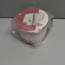 HUIHUANG Pink Wired Satin Ribbon with Glitter Stripe Edges 2.5 inch, Pink Christmas Ribbon for Tree, Bows Making, Wreath Supplies, Gift Wrapping Garland, Home Decor, Crafts -10 Yards