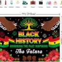 Black History Month Banner Backdrop 7x5FT Black History Honoring The Past Inspiring The Future Background African American Festival Inspirational Party Decorations Supplies
