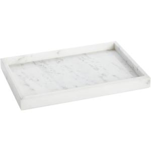 Juvale Large Marble Vanity Tray - Jewelry & Cosmetic Organizer with Drawer Organizer - Bathroom Display with Soap Tray - Home Accent Piece with Marble Decor - 11.7 x 7.7 x 1.1 in White