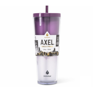 Manna™ Axel™ Plastic 24 O Tumbler & Straw Set - Purple