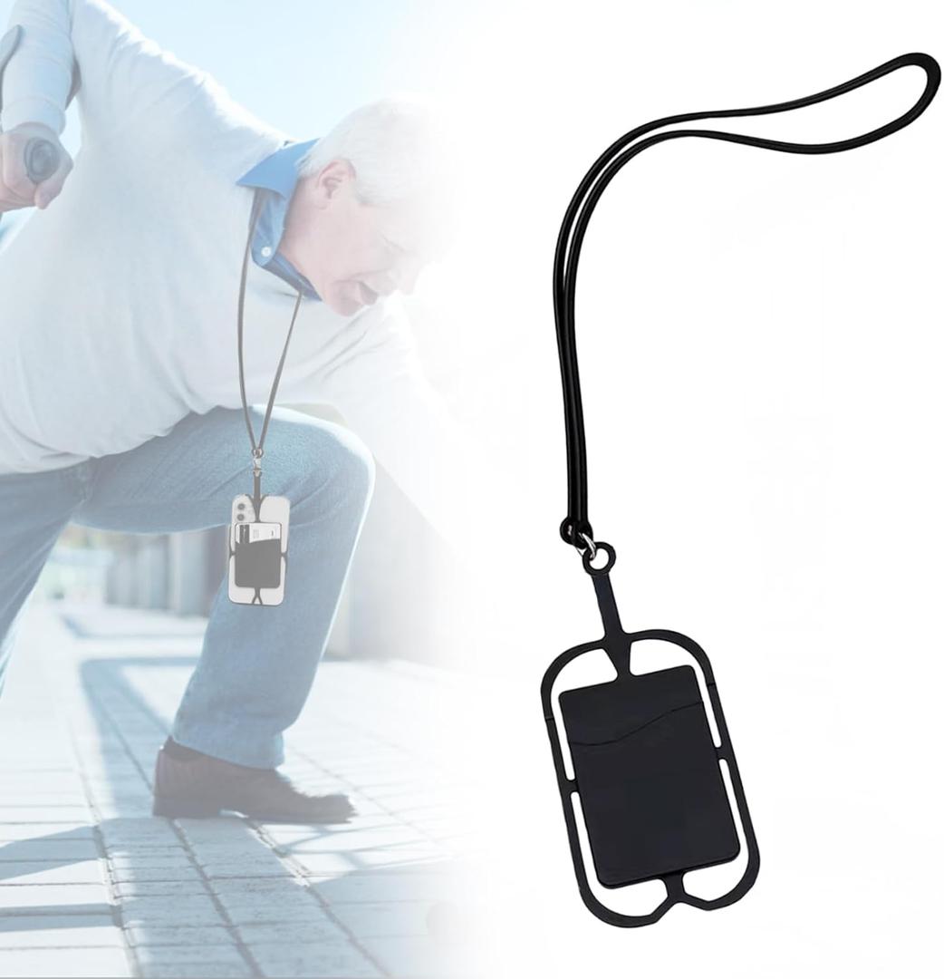 EDWERD Hands-Free Phone Lanyard for Seniors & Parkinsons, Adjustable Neck Strap to Secure Cellphone, Elderly Daily Living Aid Accessories