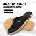 Mens Beach Flip Flops Orthotic Summer Thong Sandals Comfort Rubber Soles with Soft Cushion 11.5