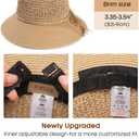 FURTALK Beach Hats for Women Summer Straw Sun Hat Wide Brim Crochet Hats (Beige)